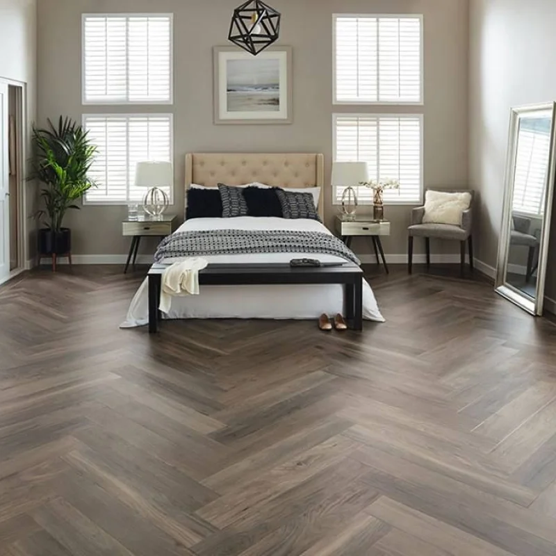 Luxury vinyl installation pattern: herringbone