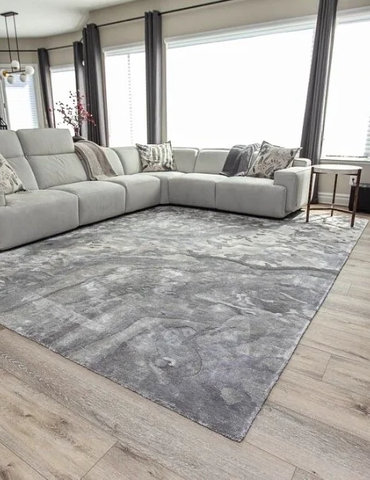 Living room vinyl flooring area rug | Nielson Fine Floors | Lincoln, CA
